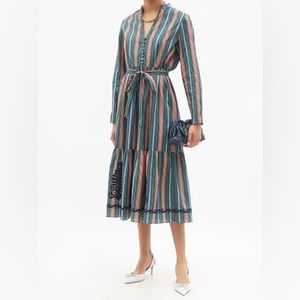 Saloni Alexia Long Sleeve Cotton Midi Dress 2 6 8 10 NWT